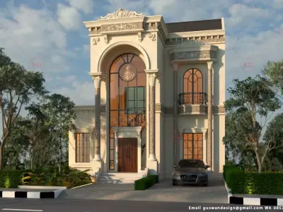 classic house design file SKP 3D model