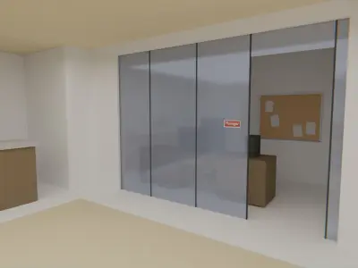 Bank - Low Poly Style Low-poly 3D model