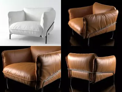 Continental armchair 3D model