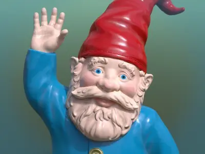 Garden Gnome PBR Low-poly 3D model