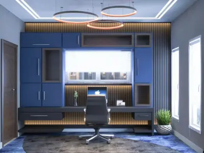 Study room Interior Scene 3D model