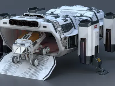 Pbr-The Mars Lander Hercules 3D model