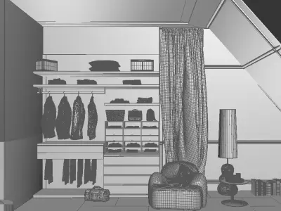 Bedroom interior scenes 3D model