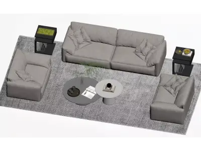 Modern Minimalist Sofa 3D model