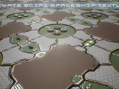 PBR Sci-Fi Spaceship Texture 39 Low-poly 3D model