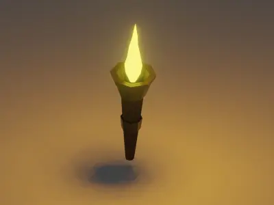 Dungeons Torch For Your Scene 3D model