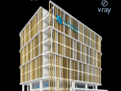Modern Office Building 004 3D model