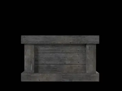 Wooden Box Free low-poly 3D model