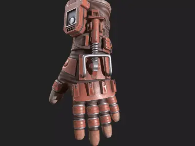  Scifi glove ver 10 Low-poly 3D model