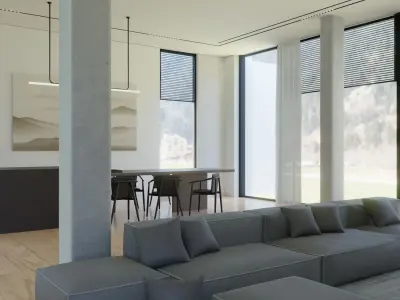 Modern Living Room Harmony in 3D Free 3D model