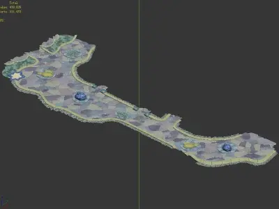 Disney main city - Ground 05 3D model