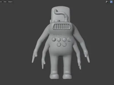 Monster inc - CDA agent 3 rigged 3D model