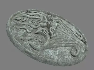 Broken Soldier Statue - Stone Rubble 04 3D model
