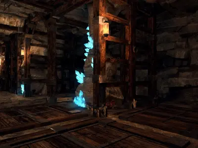 Medieval Mineshaft - Modular Low-poly 3D model