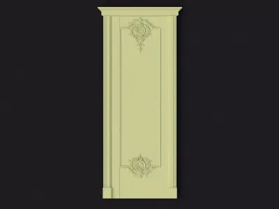 door stl ornately carved 3D model