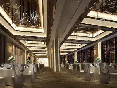 Business Restaurant - Coffee - Banquet  14 3D model