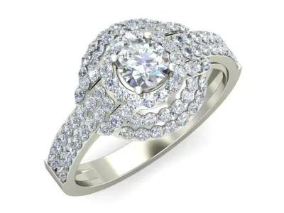 Diamond Engagement  ring 50 cad files   part 02 3D print model