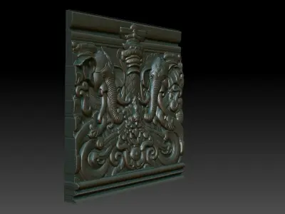 Indian Temple Wall basrelief 15 240614 3D print model
