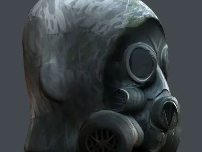 Helmet 3d model military combat Military scifi Low-poly 3D model Low-poly 3D model