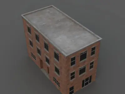 Lowpoly Building 3D Model Low-poly 3D model