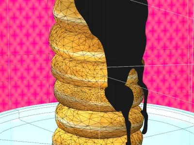 Donuts Spash Animated 3D model