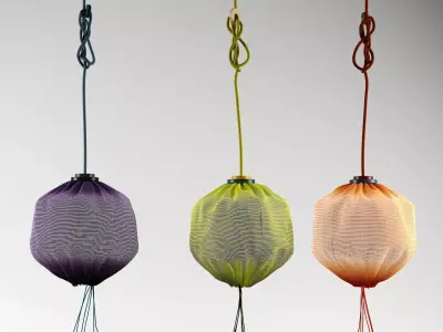Drawstring Lamp 3D model