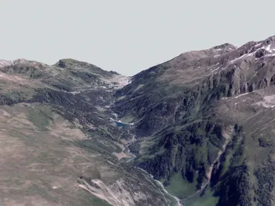  Mountain landscape  3D model