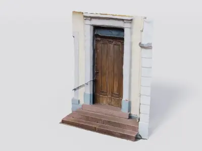 Old door and stairs 3D model