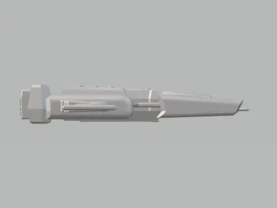 CS2-072023 Concept Fighter Starship 3D print model