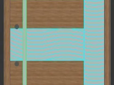 door wood Low-poly 3D model