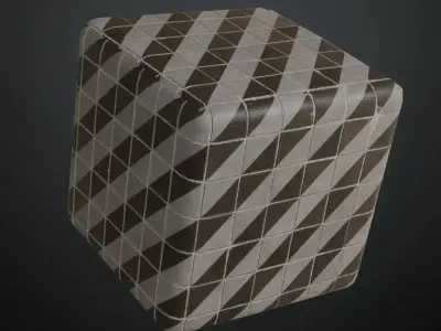 Monochrome Geometric Triangle Tiles PBR Seamless Texture