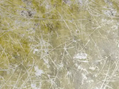 Dirty Painted Yellow Metal Surface PBR Seamless Texture