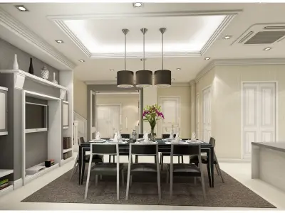 Living area 3D model