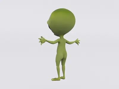 Cute Baby Alien 3D model