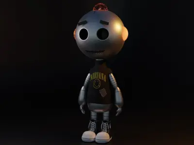 Grungy Droid 3D model