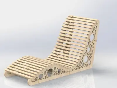Chaise Lounge Hourglass 3D model