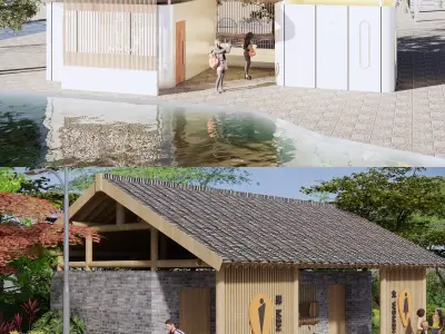 Public Restroom Building -B1 3D model