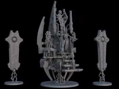 Cyber Lord Space Zombies King Of The Silent Moving Fortress 3D print model