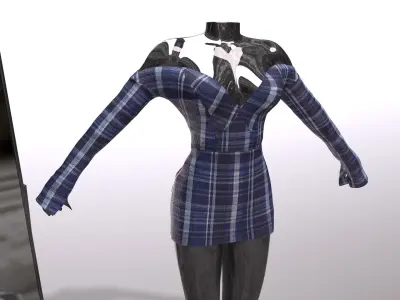 Female Clothing Low-poly 3D model