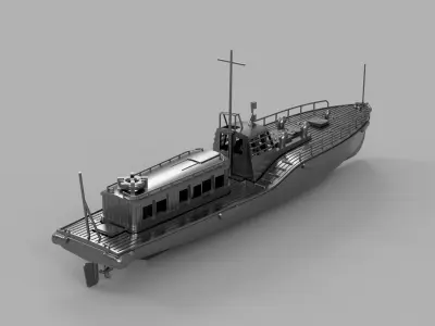 1-350 IJN 15m Motor Boat STL 3D print model
