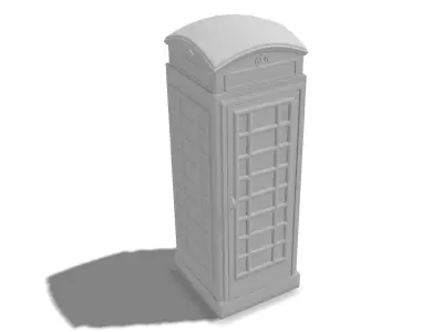 Red Telephone Booth  I  PBR Model 3D model