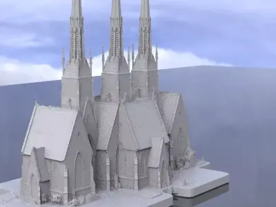 Tortuga Church expanded design 3D 3D model