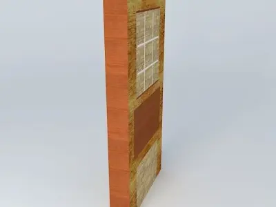 tvwall555 wooden door Free 3D model