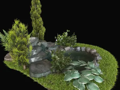 Alpine hill 3D model