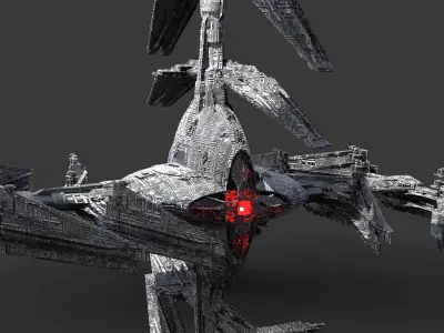 Sci-Fi Drake interceptor Ship 2 3D model