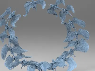 Dantes Ghost Angel Ring 1  3D model
