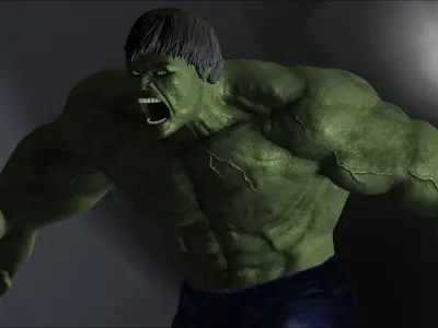 Hulk From Movie The Incredible Hulk 2008  File STL Two Versions 3D print model