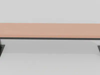 Outdoor Wooden Bench 14 Low-poly 3D model