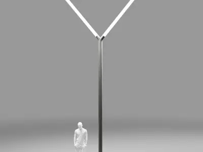 Modern street light collection  Low-poly 3D model