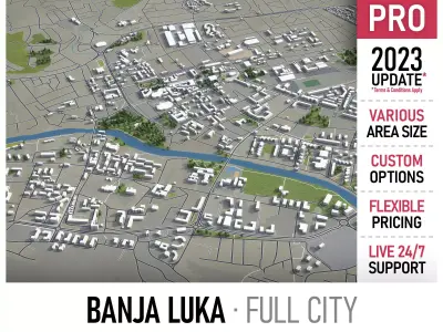 Banja Luka Low-poly 3D model